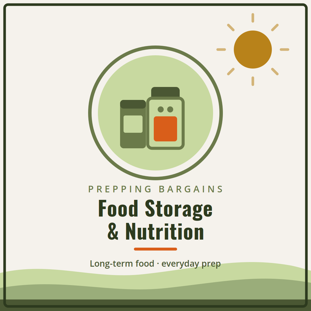 Food Storage and Nutrition category