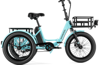 TK1 Folding Electric Trike - Cyan Green