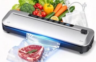 75KPa Vacuum Sealer, Digital Timer, 6-in-1 Dry & Moist Modes Sealer Machine | Space-saving, featherlight design | One-touch auto sealing at your fingertips | Keeps food fresh up to 8× longer Silver