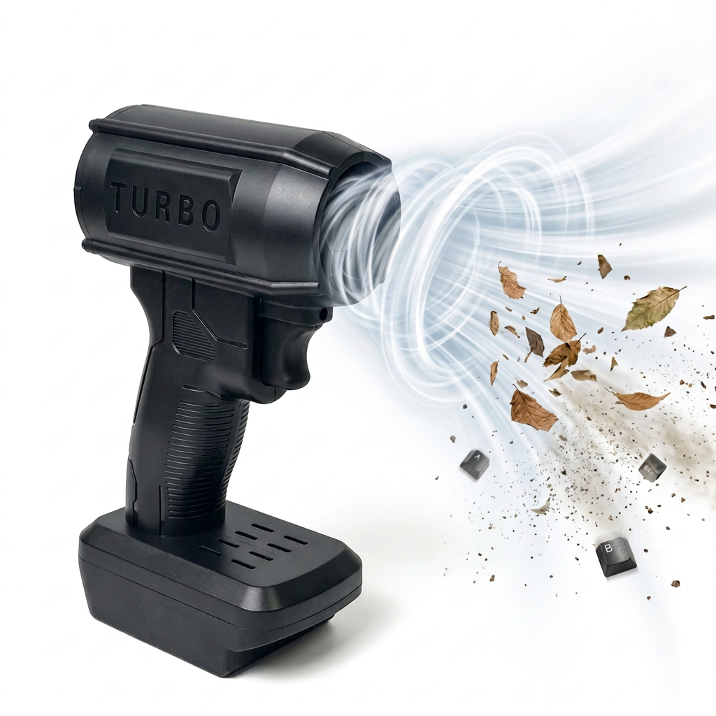 Handheld Turbo Jet Fan 80,000 RPM Brushless Cordless Blower For Dust, Snow, Water, Leaves, and more - DEWALT / Color box