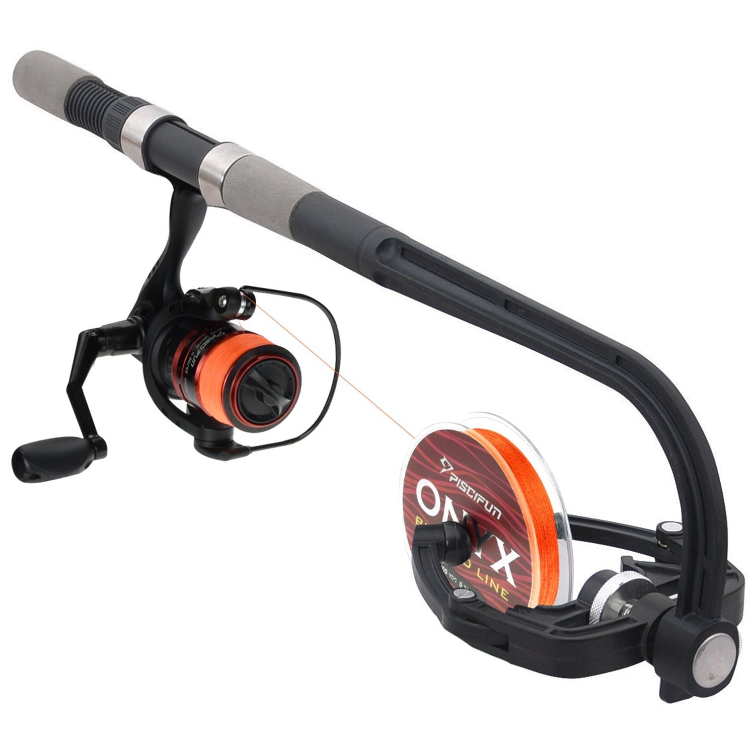 Flash Sale Piscifun® Speed Fishing Line Spooler Fishing Line Winder - Orange
