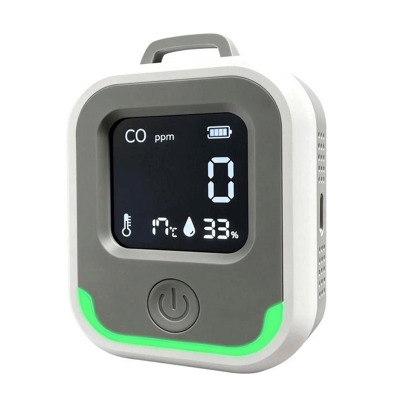 GRUNDIG 3-in-1 Portable CO Detector, Camping Carbon Monoxide Alarm with Temperature & Humidity Monitor, LCD Display, Triple Alert