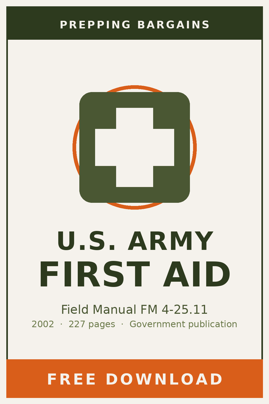 U.S. Army First Aid field manual FM 4-25.11 free download cover