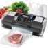Vacuum Sealer Machine 95kpa Precision Food Sealer Double Heat Seal | 230W Powerful Suction Food Sealer, Easy-Lock Handle, Built-in Cutter & Bag Storage, Includes Starter Kit (3 Rolls & 10 Bags)